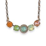 Necklace Pendant by Mariana Woman Sassy Orange and Mint Swarovski Crystals - Image 3
