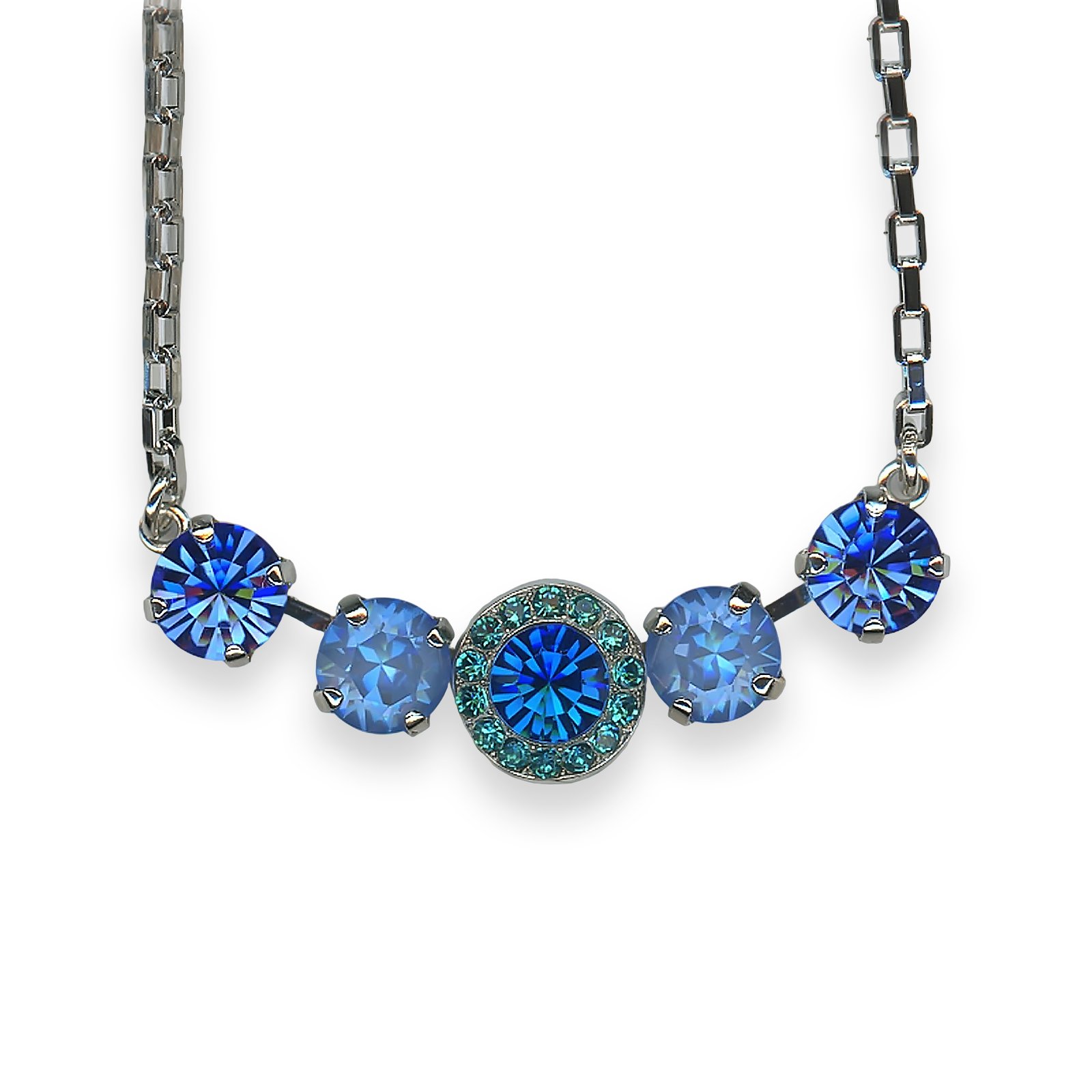 N-5084-1128-SP (1) Necklace Pendant by Mariana Serenity Joy Of Life Coll. Gorgeous Capri Blue, Ocean Delite, & Blue Zircon Austrian Crystals - Image 1