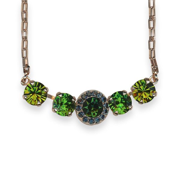 Necklace Pendant by Mariana Atlantis Under The Sea Coll. Fab Emerald, Montana Blue, & Olivine Austrian Crystals