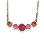 Necklace Pendant by Mariana Sorbet Delight Winter 2021 Coll. Sassy Padparadscha, Mandarin Delite, Siam, & Fuchsia Austrian Crystals