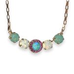 Necklace Pendant by Mariana Memories of Montmartre Coll. Classy Rose, White Opal, Laguna Delite, & Chrysolite Opal Austrian Crystals - Image 2