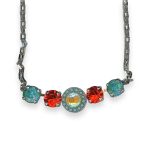 Necklace Pendant by Mariana Poppy Coll. Exquisite Sun Kissed Sunshine, Turq, Red, & Sun Kissed Laguna Austrian Crystals - Image 3