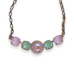 Necklace Pendant by Mariana Levander Coll. Lovely Sun Kissed Lavender, Matt Mint Green, & Lt Rose Austrian Crystals - Image 2