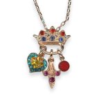 Necklace Pendant by Mariana Poppy Coll. Tiara in Red, Sapphire, Teal, Yellow, Red Coral, & Fuchsia Austrian Crystals - Image 2