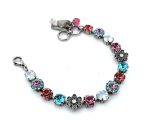 Bracelet By Mariana Woman Gorgeous Rose and Aquamarine Swarovski Crystals - Image 3