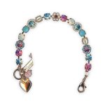 Bracelet By Mariana Woman Fab Aquamarine and White Opal Swarovski Crystals