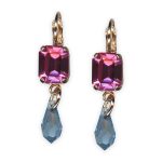 Earrings by Mariana Banana Split Coll. Gorgeous Rose & Aquamarine Austrian Crystals - Image 3
