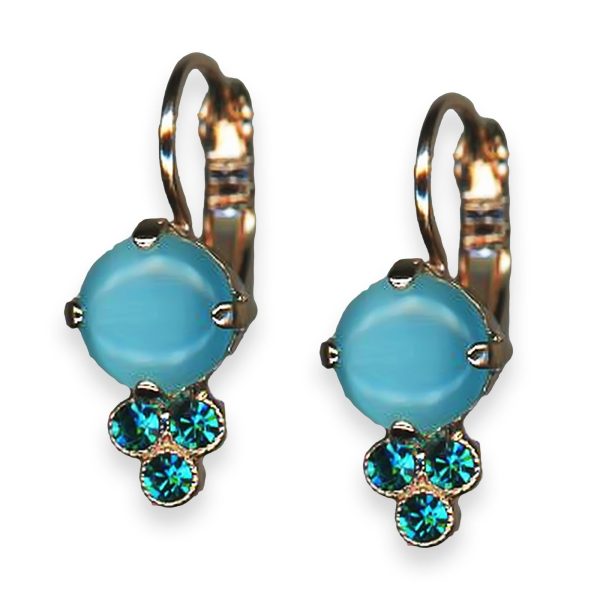Earrings by Mariana Addicted to Love Coll. Lovely Blue Opal & Blue Zircon Austrian Crystals