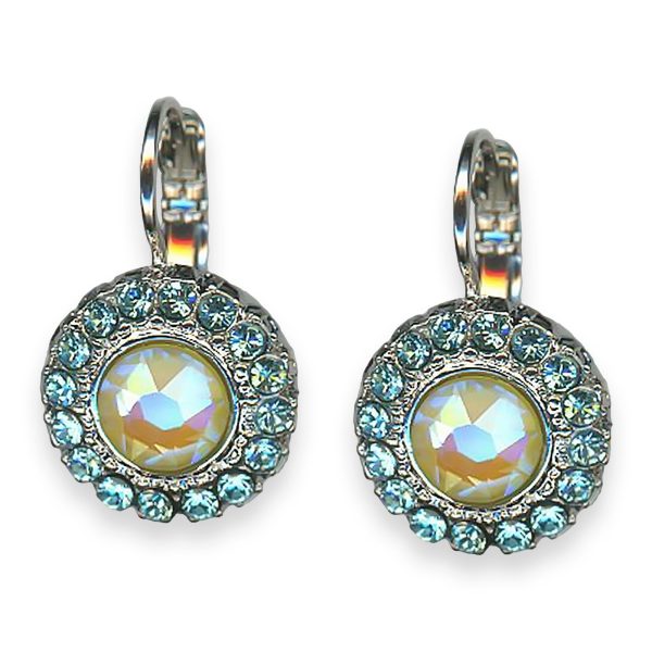 Earrings by Mariana Pretty Woman Coll. Floral Sunshine Delight & Aquamarine Austrian Crystals