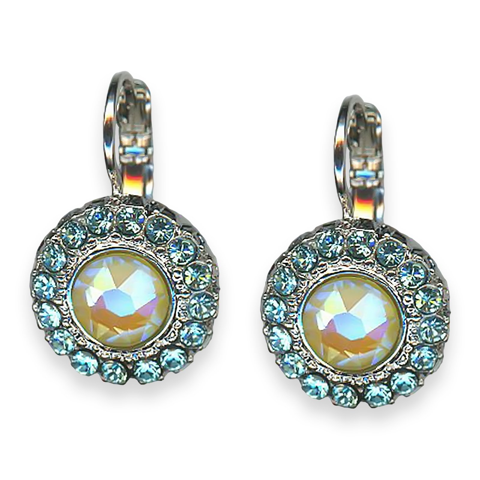 E-1014-3-1161-SP6 (1) Earrings by Mariana Pretty Woman Coll. Floral Sunshine Delight & Aquamarine Austrian Crystals - Image 1