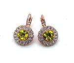 Earrings By Mariana Woman Floral Lt. Yellow and Clear Swarovski Crystals - Image 2