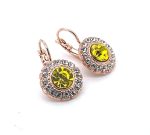 Earrings By Mariana Woman Floral Lt. Yellow and Clear Swarovski Crystals - Image 3