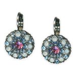 Earrings by Mariana Banana Split Coll. Guardian Angel Aquamarine, White Opal, & Rose Austrian Crystals - Image 3