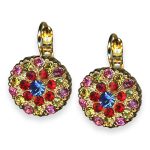 Earrings by Mariana Pretty Woman Coll. Dainty Floral Lt Rose, Yellow, Siam, & Royal Blue Austrian Crystals - Image 3