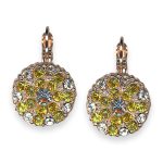 Earrings by Mariana Fields of Gold Coll. Adorable Lt Yellow & Moonlight Austrian Crystals - Image 2
