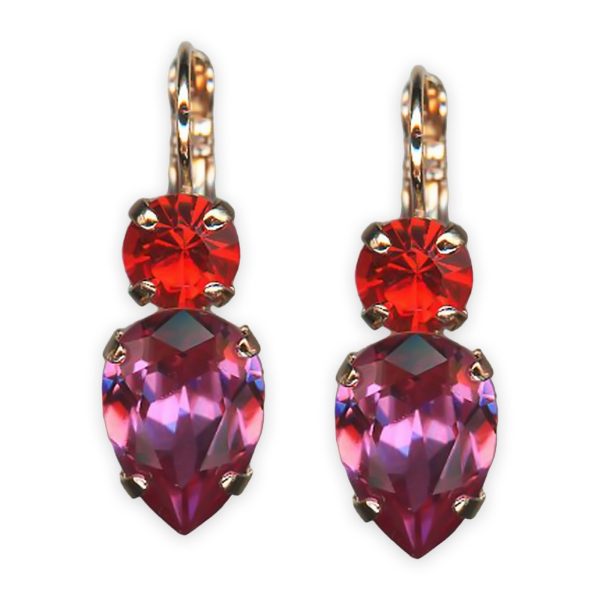 Earrings by Mariana Roxanne Coll. Simply Elegant Siam & Rose Austrian Crystals