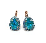 Earrings By Mariana Shimmering Laguna Delight and Aquamarine Swarovski Crystals - Image 2