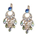 Earrings by Mariana Electric Blue Coll. Boho Chic Sapphire, Royal Purple, & Luminous Green Austrian Crystals - Image 2
