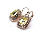 Earrings By Mariana Woman Gorgeous Yellow and Clear Swarovski Crystals - Image 2