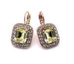 Earrings By Mariana Woman Gorgeous Yellow and Clear Swarovski Crystals