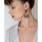 Earrings by Mariana Woman Beautiful Royal Blue and Purple Swarovski Crystals - Image 5