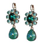 Earrings by Mariana Addicted to Love Coll. Gorgeous Laguna Delight, Emerald, & Aquamarine Austrian Crystals