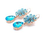 Earrings By Mariana Beautiful Turquoise and Aqua Swarovski Crystals - Image 2