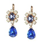 Earrings by Mariana Electric Blue Coll. Exquisite Sapphire, Royal Purple, & Pearl Austrian Crystals