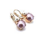 Earrings By Mariana Woman Timeless Pink Pearl and Cream Pearl Swarovski Crystals - Image 3