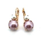 Earrings By Mariana Woman Timeless Pink Pearl and Cream Pearl Swarovski Crystals - Image 2