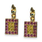 Earrings by Mariana Pretty Woman Coll. Adorable Lt Rose & Yellow Austrian Crystals