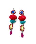 Earrings by Mariana Pretty Woman Coll. Siam, Blue, Red Coral, Turquoise, Fuchsia, & Sunshine Delight Austrian Crystals - Image 3