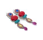Earrings by Mariana Pretty Woman Coll. Siam, Blue, Red Coral, Turquoise, Fuchsia, & Sunshine Delight Austrian Crystals - Image 2