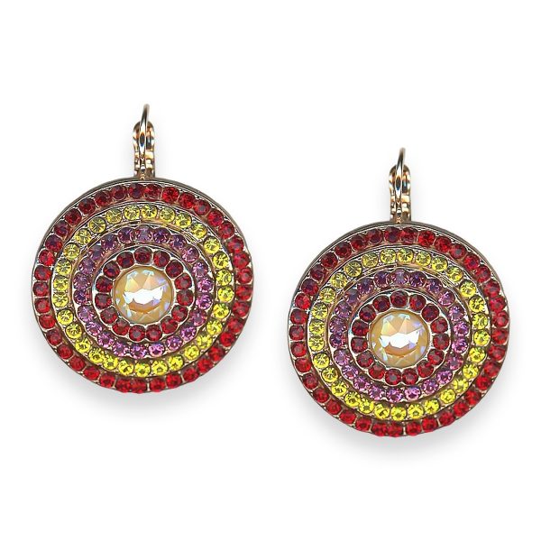 Earrings by Mariana Pretty Woman Coll. Sassy Siam, Yellow, Lt Rose, & Sunshine Delight Austrian Crystals