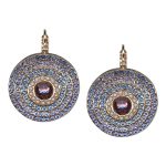 Earrings by Mariana Electric Blue Coll. Fashionable Royal Purple, Royal Blue, Pearl, & Burgundy Austrian Crystals