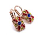 Earrings By Mariana Woman Elegant Royal Blue and Siam Swarovski Crystals - Image 4