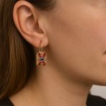 Earrings By Mariana Woman Elegant Royal Blue and Siam Swarovski Crystals - Image 3