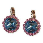 Earrings by Mariana Banana Split Coll. Gorgeous Aquamarine & Rose Austrian Crystals
