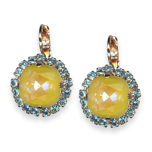 Earrings by Mariana Pretty Woman Coll. Shimmering Sunshine Delight & Aquamarine Austrian Crystals