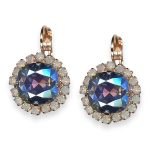 Earrings By Mariana Electric Blue Coll. Glamorous Denim Blue and White Opal Swarovski Crystals - Image 3