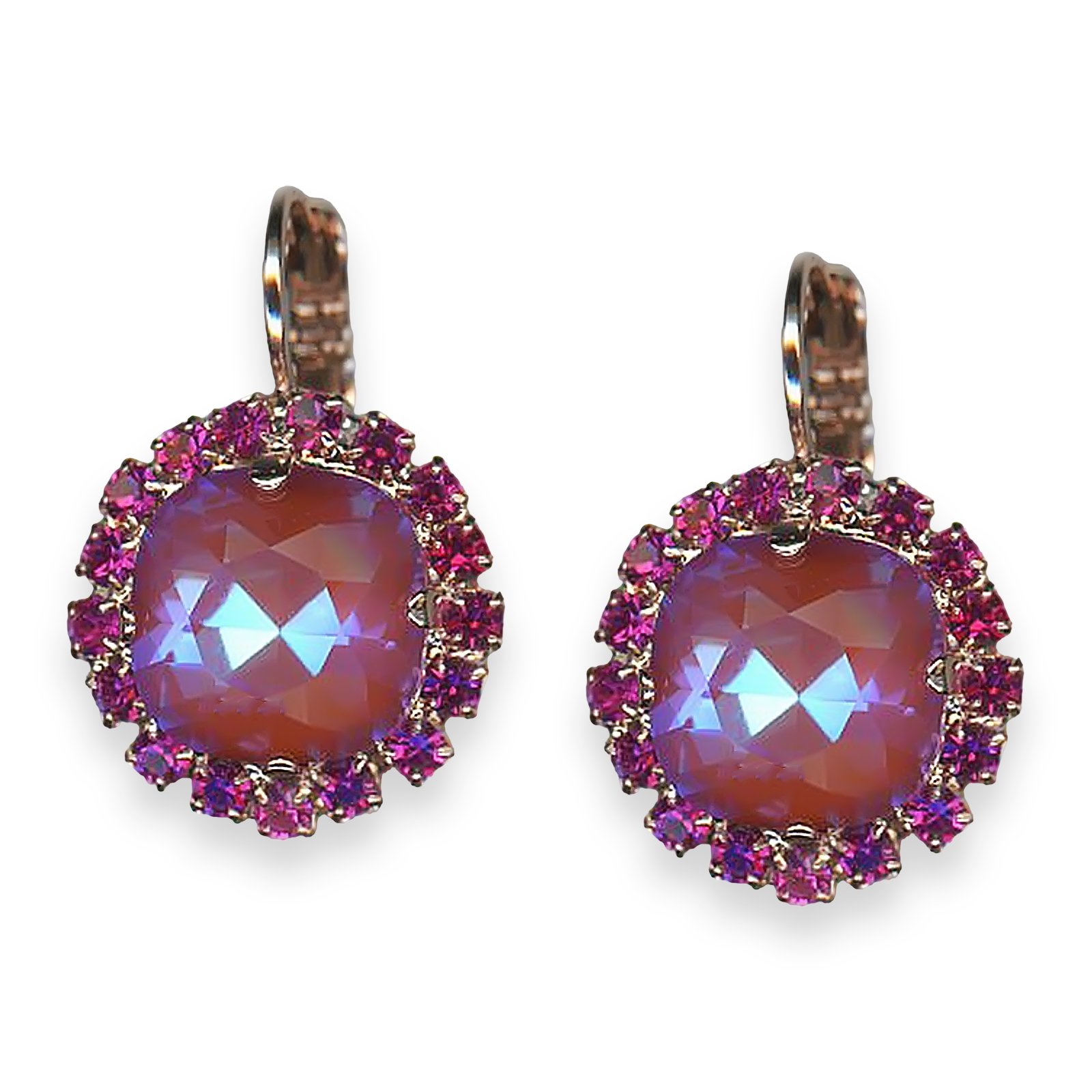 E-1080-4-1166-RG6 (1) Earrings by Mariana Roxanne Coll. Shimmering Sun Kissed Blush & Rose Austrian Crystals - Image 1
