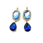 Earrings By Mariana Electric Blue Coll. Glamorous Denim and Royal Blue Swarovski Crystals - Image 2