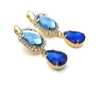 Earrings By Mariana Electric Blue Coll. Glamorous Denim and Royal Blue Swarovski Crystals - Image 3