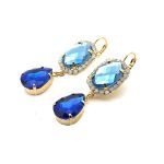 Earrings By Mariana Electric Blue Coll. Glamorous Denim and Royal Blue Swarovski Crystals