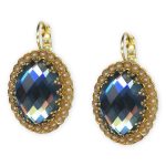 Earrings by Mariana Electric Blue Coll. Timeless Denim Blue & Pearl Austrian Crystals - Image 2