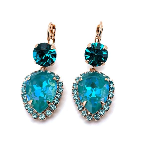 Earrings By Mariana Woman Exquisite Laguna Delight and Blue Zircon Swarovski Crystals