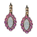Earrings by Mariana Banana Split Coll. Beautiful White Opal & Rose Austrian Crystals