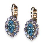 Earrings by Mariana Electric Blue Coll. Adorable Royal Purple & Aquamarine Austrian Crystals - Image 3