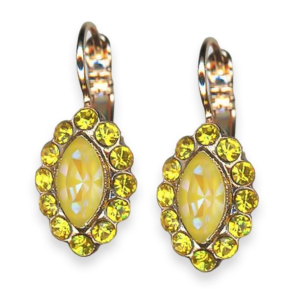Earrings by Mariana Fields of Gold Coll. Shimmering Sunshine Delight & Lt Yellow Austrian Crystals