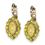 Earrings by Mariana Fields of Gold Coll. Shimmering Sunshine Delight & Lt Yellow Austrian Crystals - Image 2
